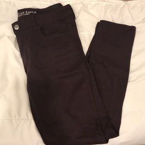 AE Burgundy Super Stretch Soft Skinny Pants